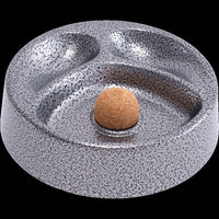 Crackle Gray Metal 2 pipe Ashtray